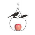Karmnik dla ptaków do zawieszania owoców lub kul tłuszczowych, metalowy, 23x22,5cm