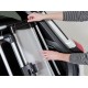 Barierka do bagażnika samochodowego, zapobiega wyskakiwaniu z bagażnika, srebrna/czarna, 94–114 × 69 cm, regulowana