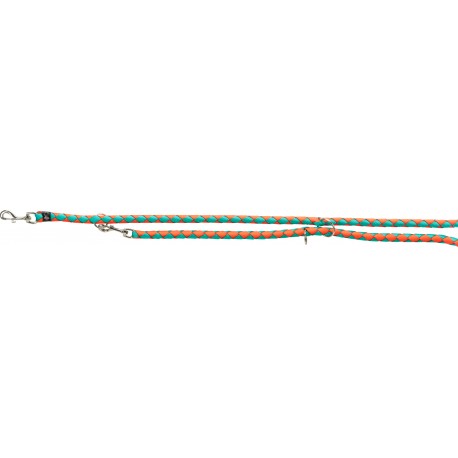 Cavo smycz regulowana, dla psa, kol. papaja / morski błękit, L–XL: 2.00 m/o 18 mm