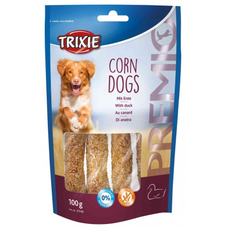 Przysmak PREMIO Corn Dogs (kaczka i skóra surowa), 100g