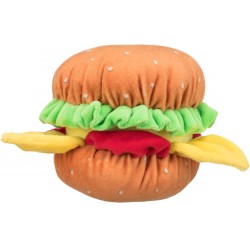 Burger, zabawka, dla psa, plusz, 13 cm, z dźwiękiem