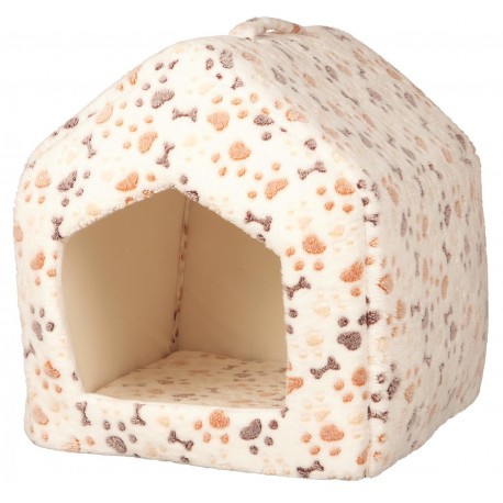Legowisko-jaskinia Lingo, 40 × 45 × 40 cm, biało/beżowe