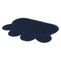 Mata pod kuwetęw kształcie łapy, PVC, 60 × 45 cm, ciemnoniebieska