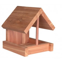Karmnik dla ptaków, drewno cedrowe, 16 × 15 × 13 cm