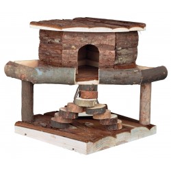 Domek dla gryzoniIda, drewniany, 19×20×19 cm