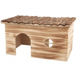 Domek dla królika drewniany, podpalany, 45 × 24 × 28 cm