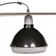 Lampa z klamrą zaciskową, czarna, z siatką ochronną, o 21cm, 250W