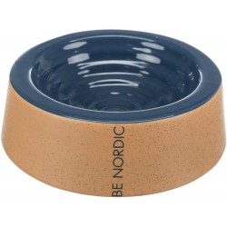 BE NORDIC, miska, dla psa, ciemnoniebieski/beżowy, ceramiczna, 0,5l/ 20 cm