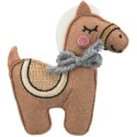 Koń, zabawka, dla kota, materiał/juta, 10 cm, z kocimiętką