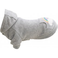Rainbow Falls, bluza z kapturem, dla psa, jasnoszara, XXS: 18 cm