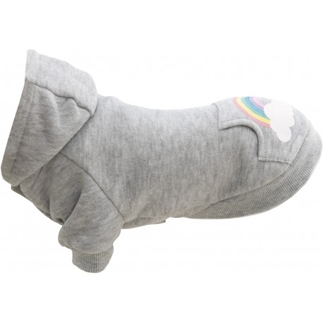 Rainbow Falls, bluza z kapturem, dla psa, jasnoszara, S: 33 cm