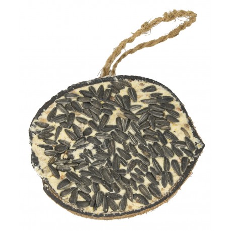 Karma tłuszczowa z nasionami słonecznika w kokosie połówce dla ptaków wolnożyjących, 290 g