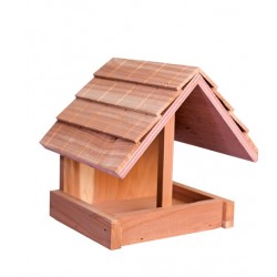 Karmnik dla ptaków, z drewna cedrowego, 15,5x13,5x14,5cm