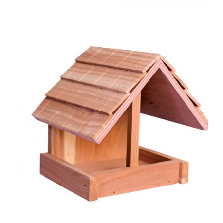 Karmnik dla ptaków, z drewna cedrowego, 15,5x13,5x14,5cm