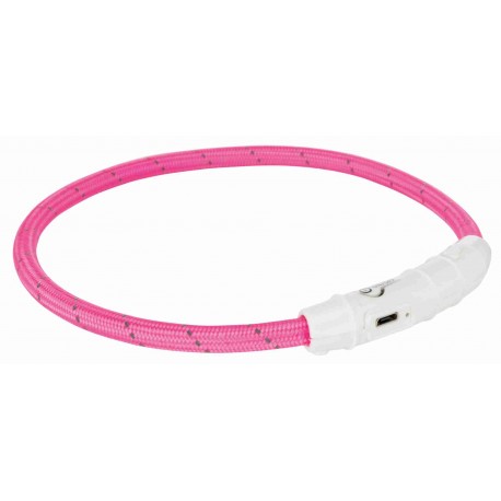 Pierścień z lampą błyskową USB, L–XL: 65 cm/o 7 mm, różowy