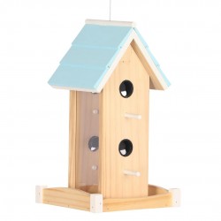 Karmnik dla ptaków, drewniany, 18,5x18,5x32cm