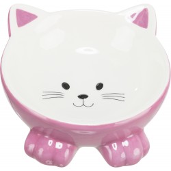 Miska ceramiczna, dla kota, w kształcie kota, różne kolory, 0.15 l/o 14 cm, wysoka
