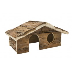 Domek dla gryzoni, drewniany, 21,5x14x10,5cm