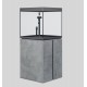 Siena 160, zestaw akwarium z szafką, z wyposażeniem, 166L, 55 x 55 x 128 cm, beton (4403+4823)
