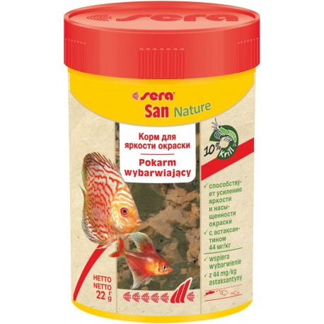San Nature 100 ml, płatki - pokarm wybarwiający premium