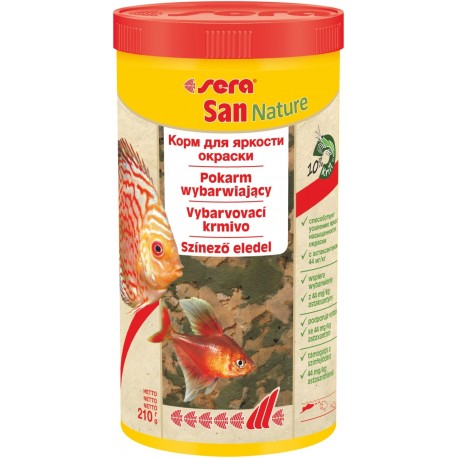 San Nature 1000 ml, płatki - pokarm wybarwiający premium