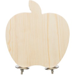 Platforma do klatki, dla gryzoni, w kształcie jabłka, drewno, 21 x 17 cm