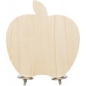 Platforma do klatki, dla gryzoni, w kształcie jabłka, drewno, 21 x 17 cm