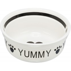 Miska ceramiczna, dla psa/kota, biało/czarna, 0,6 l/ 15 cm, pasuje do TX-24641
