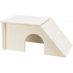 Domek Bent, dla królików, drewno, 40 × 18 × 23 cm