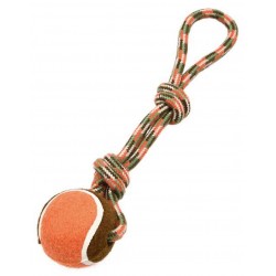 Zabawka dla psa, sznur z piłką tenisową, 34cm