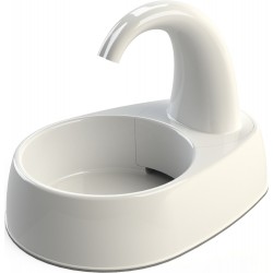 Curved Stream, poidło automatyczne, dla kota, białe, plastik, 2,5 l/25 × 24,5 × 35 cm