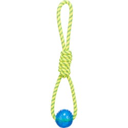 Aqua Toy, sznurek z piłką, dla psa, poliester/TPR, 6 x 40 cm, pływający