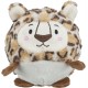 Piłka Leopard, zabawka, dla psa, plusz/guma, 13 cm, z dźwiękiem