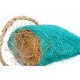 Torebka na przysmaki, dla gryzoni/królików, niebieska, sizal, 10 x 13 cm, z włóknami kokosowymi