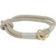 Soft Rope, obroża zaciskowa, dla psa, szara/jasnoszara, nylon, S–M: 40 cm/o 10 mm