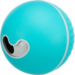 Piłka na przysmaki, dla psa, niebieska, plastik/TPR, 7,5 cm