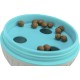 Piłka na przysmaki, dla psa, niebieska, plastik/TPR, 7,5 cm