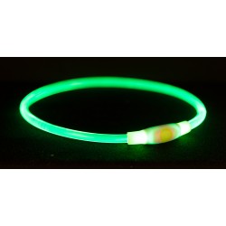 Obręcz z podświetleniem , USB, S–M: 40 cm/ 8 mm, zielona