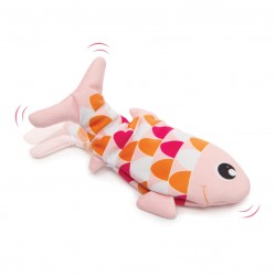 Groovy fish, zabawka, dla kota, różowa, 25 cm, z kocimiętką, ładowana USB