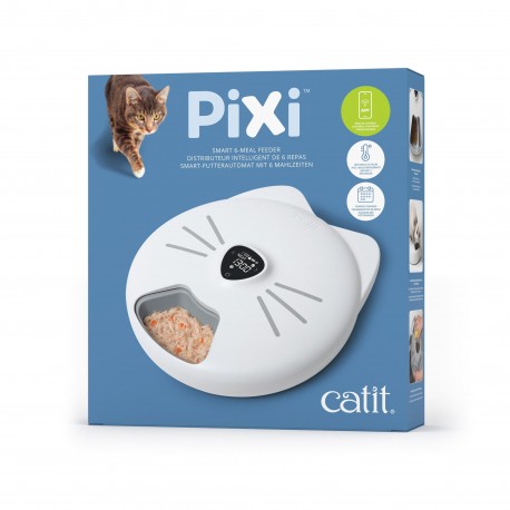 Pixi Smart 6-Meal Feeder, karmidło automatyczne, dla kota, 32 × 34,5 × 9,2 cm