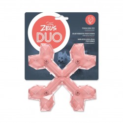 Zeus Duo, Cross Bones, gryzak, dla psa, koralowy, TPR, 15 x 3,5 x 15 cm, zapach kurczaka