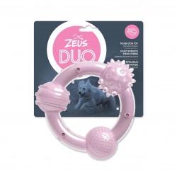 Zeus Duo, Tri-Ring, gryzak, dla psa, liliowy, TPR, 15 x 5 x 15 cm, zapach kokosowy