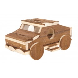 Samochód dla gryzoni, drewniany, 25x16x11,5cm