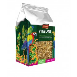 Vitaline Larwy mącznika dla papug i ptaków egzotycznych 80g, 4szt/disp