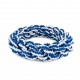 Zabawka, dla psa, pierścień ze sznurka, biało-niebieski, 17 cm