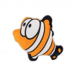 Zabawka, dla kota, pomarańczowo-biała ryba, pluszowa, 9,5 cm