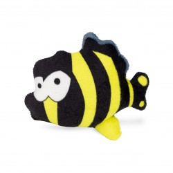 Zabawka, dla kota, żółto-czarna ryba, pluszowa, 9 cm