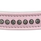 Active Comfort obroża z kryształami górskimi, dla psa, różowa, XXS–XS: 17–21 cm/12 mm