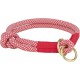 Soft Rope, obroża zaciskowa, linka, czerwono/kremowa, dla psa XS: 25 cm/o 6 mm