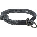 Soft Rope, obroża zaciskowa, dla psa, czarna/szara, nylon, XS–S: 30 cm/o 10 mm